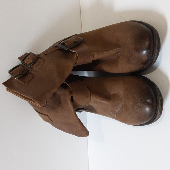 Lucky brand Tommie ankle boots women 7.5M  leather  pull on adjustable buckle - Picture 3 of 15